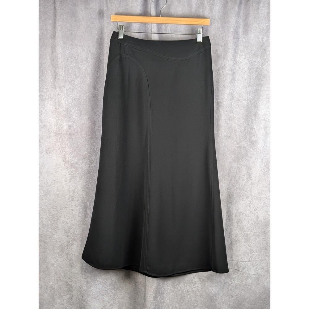 The Limited Black Midi Skirt Curved Panel Flare Hem Size‎ 4 Office Professional